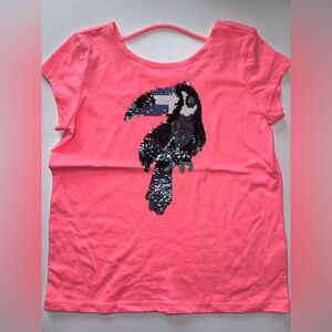 THE Children's Place toucan short sleeve top 10/12 sequin